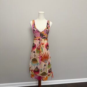 ABitArt Dress Sleeveless Art to Wear Polka Dot Floral Tropical Beach Italy